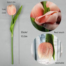 Buart Coral Pink Flowers Artificial Luxury Big Tulip Valentine's Day Mother's Day Easter Home Kitchen Wedding Decorations(11pcs) by CozyNest Decor