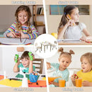 Kids Table and 2 Chairs Set, Height Adjustable (17.7"-26.1") Toddler Table and Chair Set, Multi-Activity Table with Graffiti Desktop, Children’s Table and Chairs for Classroom, Home & Daycare by CozyNest Decor