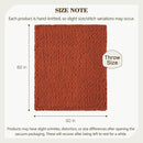 Carriediosa Chunky Knit Throw Blanket 50" X 60", 100% Hand Made Large Chenille Loop Yarn Soft Fluffy Throws for Couch Sofa Bed, Big Crochet Cozy Heavy Thick Cable Woven Blankets, Rust by CozyNest Decor