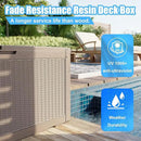 DRATO 260 Gallon Deck Box, Outdoor Large Waterproof Resin Storage Box with Lockable Lid for Patio Cushions, Gardening Tools, Sports Equipment, Light Brown by GreenHaven Gardens