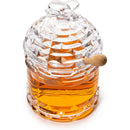 Bee Honey Jar By 5 H Glass Honey Pot With Dipper And Lid Cover For Home Kitchen Hone by The Wine Savant