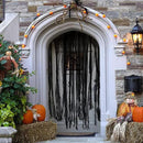 Sfcddtlg 4 Pcs Halloween Black Doorway Curtain- 65 x 39 Inch Creepy Door Curtain Decorations- Scary Spooky Cloth for Halloween Party Haunted House Decoration by CozyNest Decor