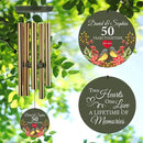 ASTARIN 50th Anniversary Wind Chimes Personalized, 30"/36" Deep Tone Wind Chimes for Wife Husband Parents, Romantic Souvenirs for Men Women Couple by CozyNest Decor