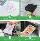 Bento Lunch Box Set With 10oz Soup Thermo, Leak-proof Lunch Containers with 4 Compartment, Kids Hot Thermo Food Jar/Insulation Lunch Bag, Food Containers for School (Black) by TinyTreasures Baby Boutique