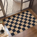 Lahome Checkered Easy Jute 2x3 Rug, Small Entryway Rug Non Slip Kitchen Front Door Mat, Farmhouse Neutral Area Rug Non Shedding Low Pile Floor Carpet for Foyer Porch Doorway by CozyNest Decor
