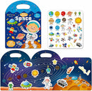 Reusable Sticker Books for Kids, Jelly Quiet Book, Preschool Learning Activities Busy Book for Toddler Travel Toys Waterproof Stickers for Kids 2 3 4 5 6 Year Old Girls Boys (Space) by TinyTreasures Baby Boutique