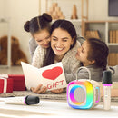 Mini Karaoke Machine for Kids Adults: Portable Bluetooth Speaker with 2 Wireless Mics for Home Party - Singing Karaoke Birthday Gift for Girls Boys 4 5 6 7 8 9 10 11 12+ Years Old Family Party by TinyTreasures Baby Boutique