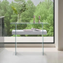 ivinta Glass Entry Table with Storage, 39.4" Modern Console Table for Living Room, Foyer, Hallway, Bedroom 5101 (White) by CozyNest Decor