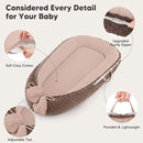 Baby Lounger - Infant Lounger Pillow for Newborn 0-24 Months, Soft, Breathable & Portable Baby Lounger Pillow for Boys & Girls, Cozy Baby Floor Seat for Home & Travel (Sand) by TinyTreasures Baby Boutique