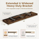 Floating Shelves 48 Inch Long, 12 Inch Deep Floating Shelves for Wall, 48 x 12 Large Wall Shelves for Home Storage & Display, 2" Thicked Floating Shelf for Bedroom, Living Room, Rustic Brown, 1 Pack by CozyNest Decor