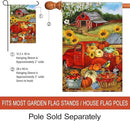 Morigins Autumn Harvest Farm Truck Fall Pumpkin Garden Decorations Double Sided FarmHouse Outdoor Garden Flag 12.5 x 18 Inch by GreenHaven Gardens