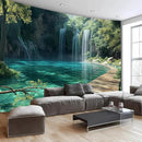 BSFHH Nature Tapestry Forest Tree Sea Cave Wall Hanging, Stream Through Rainforest Landscape Wall Art Tapestry for Bedroom Living room (Waterfall, 79"×59", Unframed) by CozyNest Decor