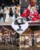 Double Head Christmas Snowflake Outdoor Projection Light,Waterproof Christmas Lights, 180°Rotation Christmas Lights Outdoor, Suitable for Indoor Holiday Christmas Garden Patio Decorations (L) by GreenHaven Gardens
