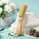 BFWood Laundry Stain Brush, Large Natural Soft Boar Bristles, Removes Tough Stains from Delicate Fabrics Like Knits, Cotton, and Linens, Gentle on Fabrics, No Damage by CozyNest Decor