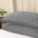 CaliTime Throw Pillow Covers Decorative 20 X 26 Inches Pack of 2 Cozy Chenille Standard Pillow Shams Cases for Couch Sofa Bed Living Room Home Medium Grey by CozyNest Decor