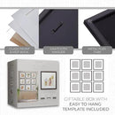 Sheffield Home 9 Piece Gallery Wall Frame Set, 12x12 in. Matted to 8x8 in. (Matte Black) by CozyNest Decor