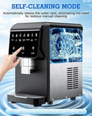 Nugget Ice Maker Machine 80LB/24H, Ice Makers Countertop 6 LB Ice Storage, Chewable Pellet, Ice Water, Self-Cleaning Function for Home/Office/Party/RV by CozyNest Decor