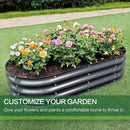Gardmax Galvanized Raised Garden Bed, Lightweight Planter Boxes Outdoor with Easy Assembly, Large Garden Bed for Vegetables, Fruits, Flower Dark Grey by GreenHaven Gardens