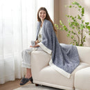 Snuggle Sac Navy Throw Blanket for Couch, Oversized Throw XL Super Soft Warm Blankets Cozy Knit Fuzzy Lightweight Throws for Sofa, Bed, Living Room, Heather Navy, 50x70 inches by TinyTreasures Baby Boutique