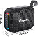 Portable Bluetooth Speaker Waterproof Wireless: IPX5 HD Sound Up to 24H Playtime, Birthday White Elephant Gifts Stocking Stuffers for Adults Teens Women Men, Cool Electronics for Outdoor Travel-Black by TinyTreasures Baby Boutique