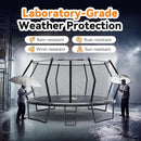 BCAN 8FT 10FT 12FT 14FT 15FT 16FT Recreational Trampoline with Enclosure for Kids Adults, ASTM Approved, Outdoor Trampolines with Ladder for Kids by TinyTreasures Baby Boutique