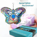 FONMY Mandala Wind Spinner w/Crystal Ball-Butterfly 3D Stainless Steel Hanging Spinners Worth Gift Christmas Decoration Indoor/Outdoor Garden Décor Kinetic Yard Art 12 Inches Wind Sculpture by GreenHaven Gardens