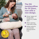 Boppy Nursing Pillow - Ergonomic Bottle & Breastfeeding Pillow with High, Firm, Large Area, Water-Repellent Cushion with Washable Cover; Baby Safety Alliance Verified - Oatmeal Boucle by TinyTreasures Baby Boutique