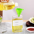 Olive Oil Dispenser Bottle for Kitchen, 3 Pack Glass Oil and Vinegar Dispenser Set, Elegant Book Design, Durable, Leak-Proof, Easy-Pour Spouts, Perfect for Kitchen, Dining Table (12oz) by CozyNest Decor