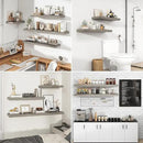 RICHFOCUS 24Inch Floating Shelves for Wall 2 Pack Shelves for Bedroom|Kitchen|Bathroom Wall Mounted Rustic Wood Floating Shelf with Invisible Brackets for Books|Storage|Decor, Grey by CozyNest Decor