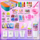 DIY Slime Kit for Girls, Galaxy & Glow in The Dark Slime Making Kit for Kids 6-12, Glimmer Crunchy, Butter & Cloud Slime Kit with Add-ins, Foam Balls, Charms, Glitters, Gift Toys for Boys Girls by TinyTreasures Baby Boutique