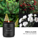 Pine & Clove Candle | Candles for Men - Masculine Candle, Soy Candles for Home Scented, Manly Scented for Home - Gifts for Men -7oz Black Jar by CozyNest Decor