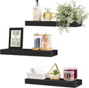 Sorbus Floating Shelves for Wall, Bathroom Shelves Wall Mounted for Kitchen, Bedroom, Bathroom Storage Over Toilet, Hanging Book Shelf for Wall Home Decor Living Room (Black, 3 Pack) by CozyNest Decor