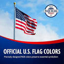 Carrot-Top Patriarch Polyester American Flag for Outside & Inside 5x8 - US Flag, Outdoor, United States Flag Made in USA, Heavy Duty w/Brass Grommets by GreenHaven Gardens