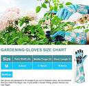 DLY Gardening Gloves for Women, Rose Gloves Gardening Thorn Proof, Long Garden Gloves for Women, Breathable & Durable Leather Gauntlet(Medium, Light Blue) by GreenHaven Gardens