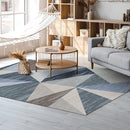HOMFINE Washable Modern Area Rug - Geometric 10x14 Rugs for Living Room, Bedroom, Machine Washable Rug Soft Non Slip Non Shedding Area Rug - Blue, 10'x14' by TinyTreasures Baby Boutique