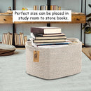 COMFY-HOMI 3PACK Cotton Rope Woven Basket With Handles for Shelves, Toy, Book, Cloth Storage Basket for Organizing|13.5" x 11" x 9.5" Decorative Nursery Cube Bin for Living Room（all brown） by TinyTreasures Baby Boutique