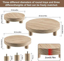 3 Pcs Wood Plant Stand Indoor Outdoor, Round Wood Riser for Decor 6/8/10" Wooden Stool Display Stand Flower Pot Holder Small Planter Tray Modern Potter Decorative (Rustic Grey) by GreenHaven Gardens