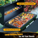 Charcoal BBQ Grills Outdoor: Spacious Barrel Barbecue Grill with Side Front Table - Premium BBQ Smoker Combo for Backyard Cooking Patio Grilling Tailgating Party Camping Picnic by GreenHaven Gardens