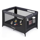 Pamo Babe Portable Crib Baby Playpen with Mattress and Carry Bag (Black) by TinyTreasures Baby Boutique