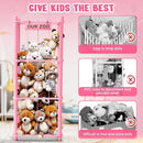Stuffed Animal Storage & Organizer, Wooden Cute Zoo Toy Holder for Toddler Rooms, Playrooms & Bedrooms（Pink） by TinyTreasures Baby Boutique