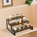 YINMIT Tiered Display Stand Riser Shelf, Wooden Spice Rack Organizer for Countertop, 3 Tier Kitchen Counter Shelf by CozyNest Decor