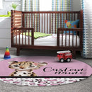 Personalized Nursery Crib Bedding Set: Custom Name Pink 5 Piece Baby Crib Sets with Leopard Design - Toddler Double Layer Blanket Set, Comfortable Crib Bed Sheets for Baby Grils by TinyTreasures Baby Boutique