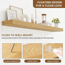 fuqing Floating Shelves for Wall, Bathroom Shelf Wall Mounted for Storage, Shelves with Invisible Bracket for Bedroom, Kitchen, Living Room, Farmhouse Small Book Shelf, 48 Inch Set of 2, Oak by CozyNest Decor