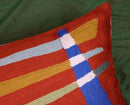 Lumbar Kandinsky Orange Abstract Pillow Cover Elements Modern Throw Pillowcase Chair Cushion Contemporary Pillowsham Accent Farmhouse Couch Hand Embroidered Wool Size 14x20 by CozyNest Decor