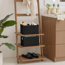 StorageWorks Pantry Baskets, Wicker Storage Baskets for Organizing, Bathroom Shelves, Pantry Organizers and Storage, Medium, Black, 2-Pack by CozyNest Decor