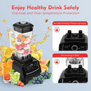 Blender 2L Automatic Smoothie Mixer Baby Food Blender 68oz Fruit Vegetables Juicer 2200W High-Speed Blender Tabletop Soundproof Milkshake Maker (Black) by TinyTreasures Baby Boutique