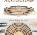13" Lazy Susan Oak Wood Turntable Organizer for Cabinet, Farmhouse Round Wooden Lazy Susan Organization and Storage for Dining Table, Pantry, Kitchen, Bathroom, Countertop, Cupboard, Home Decor by CozyNest Decor