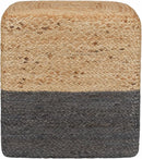 REDEARTH · Cube Pouf Foot Stool Ottoman - Jute Braided Pouffe Poof Accent Sitting Footrest for The Living Room, Bedroom, Nursery, Patio, Lounge & Other Rooms, Set of 2(14.5”x14.5”x16”; Natural Gray) by CozyNest Decor