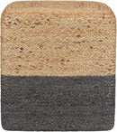 REDEARTH · Cube Pouf Foot Stool Ottoman - Jute Braided Pouffe Poof Accent Sitting Footrest for The Living Room, Bedroom, Nursery, Patio, Lounge & Other Rooms (14.5”x14.5”x16”; Natural Gray) by CozyNest Decor