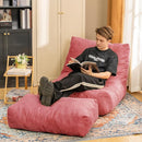 Bean Bag Chair with Ottoman, Comfy Bean Bag Sofa with Memory Foam, Lazy BeanBag Sofa with Footstool, Fireside Bean Bag Couch for Living Room, Bedroom, Apartment by TinyTreasures Baby Boutique